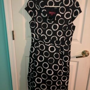 Adult black and white dress